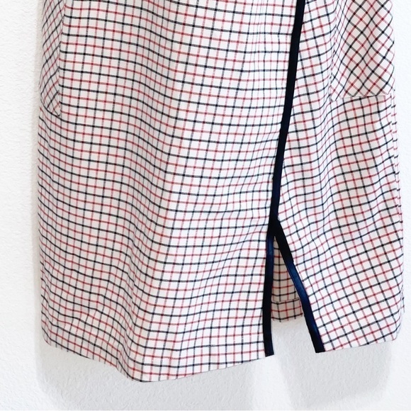 NWT Band of Outsiders Woman Ivory and Multi Color Checker Pattern Dress S - Picture 4 of 16